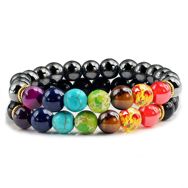 Energy Stone Gallstone Yoga Chakra Bracelet