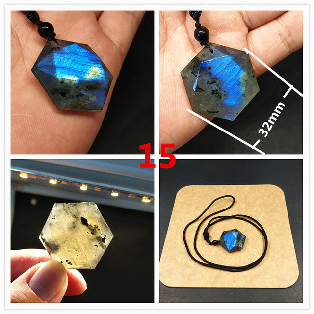 Natural Moonstone Sunstone Labradorite Pendant