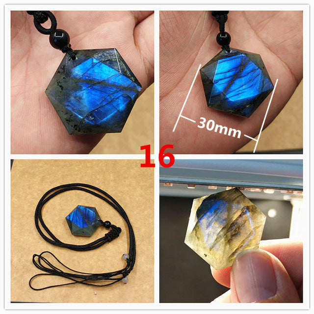 Natural Moonstone Sunstone Labradorite Pendant