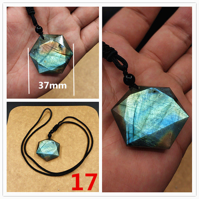 Natural Moonstone Sunstone Labradorite Pendant