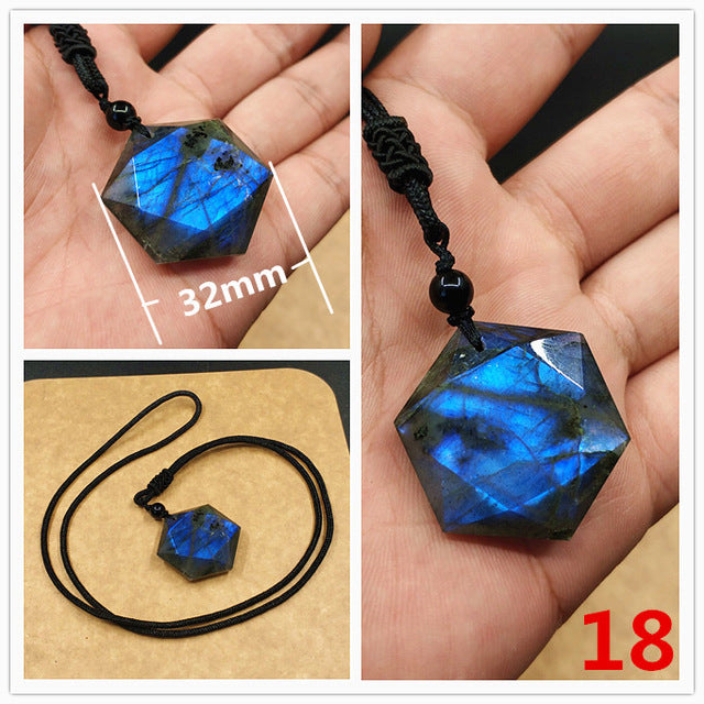 Natural Moonstone Sunstone Labradorite Pendant