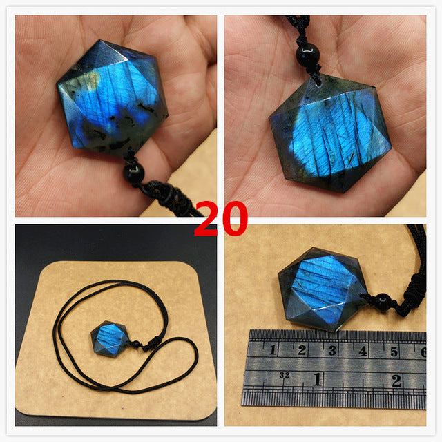 Natural Moonstone Sunstone Labradorite Pendant