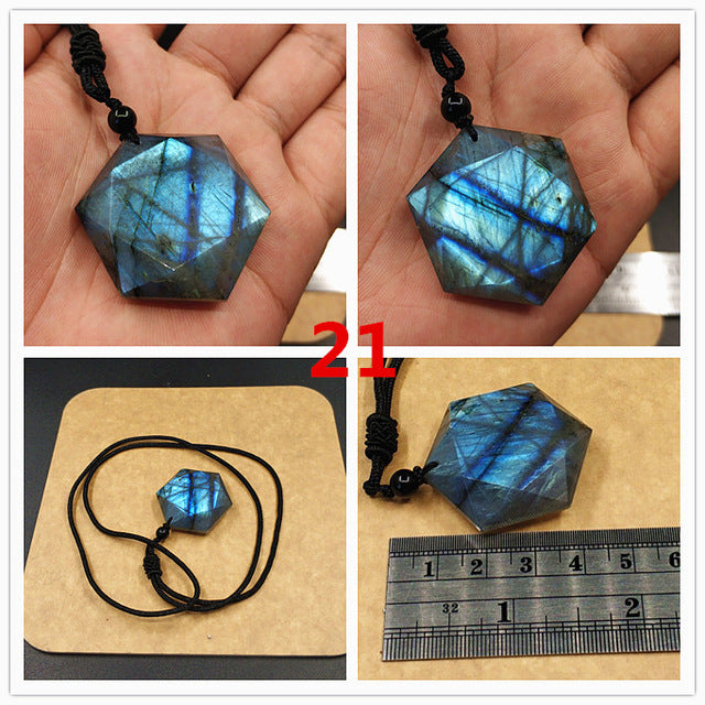 Natural Moonstone Sunstone Labradorite Pendant