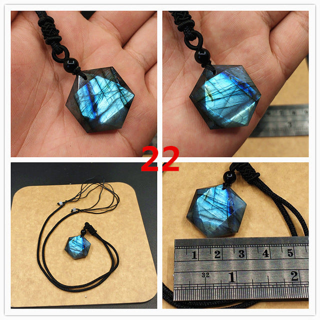 Natural Moonstone Sunstone Labradorite Pendant