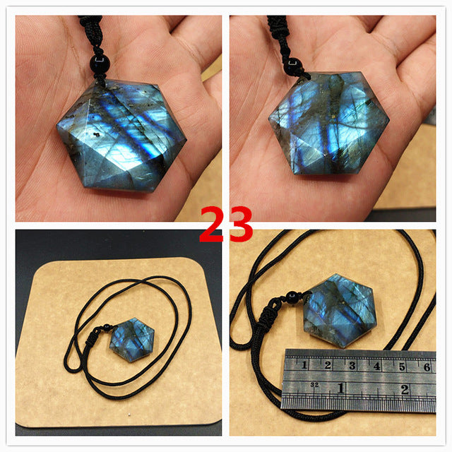 Natural Moonstone Sunstone Labradorite Pendant