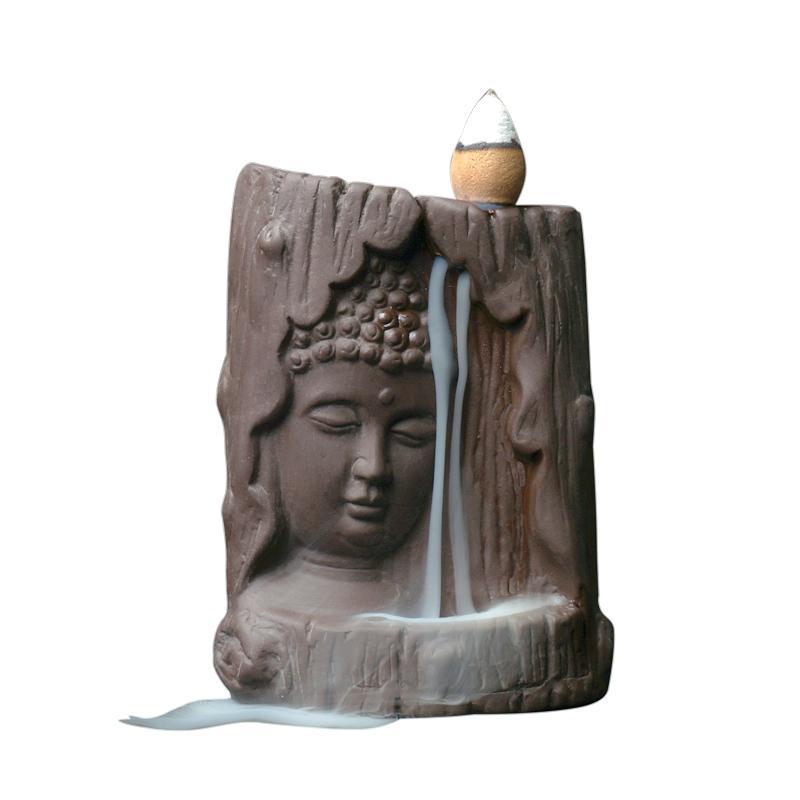 Backflow Incense Burner Buddha Statue Home Decor