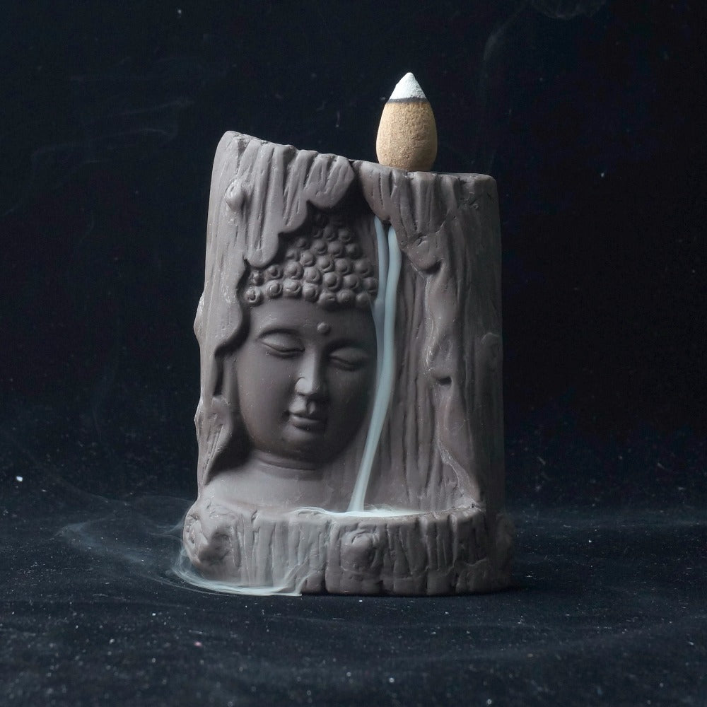 Backflow Incense Burner Buddha Statue Home Decor