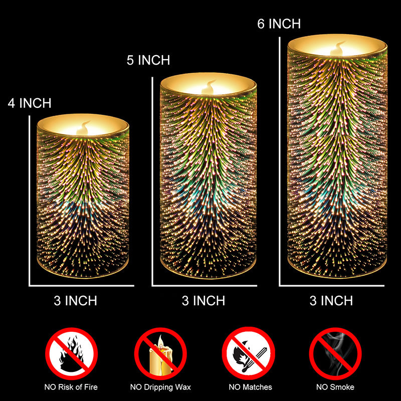 1Pcs colorful seven color changing Flameless Candles