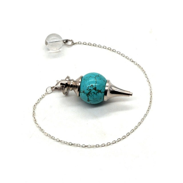 7 Chakra Healing Natural Stone Lapis Lazuli Pendulum Pendant Necklace