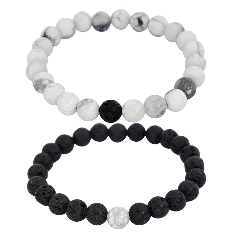 Tourmaline Lava Yoga Strand Wristband for Women