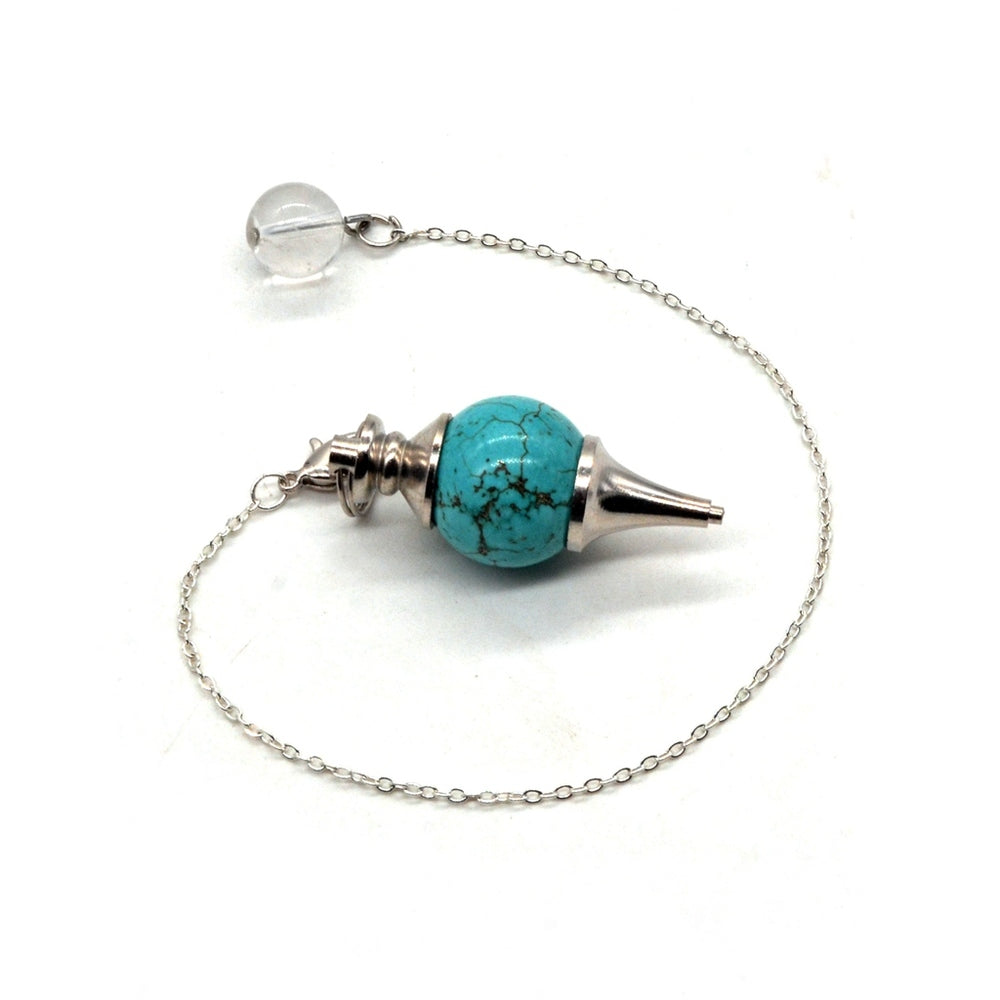 7 Chakra Healing Natural Stone Lapis Lazuli Pendulum Pendant Necklace