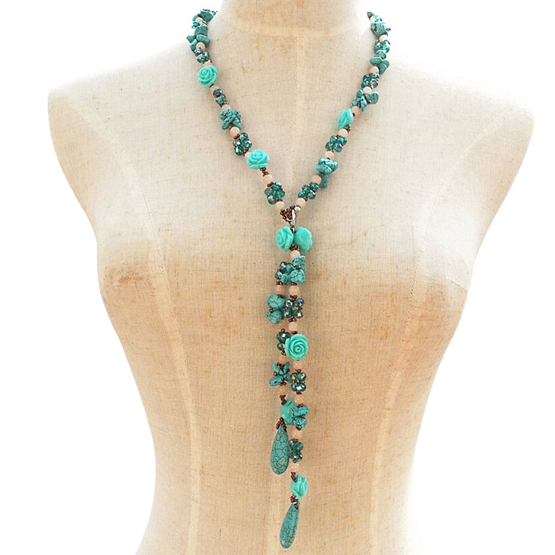 Bohemian style women calaite turquoises stone
