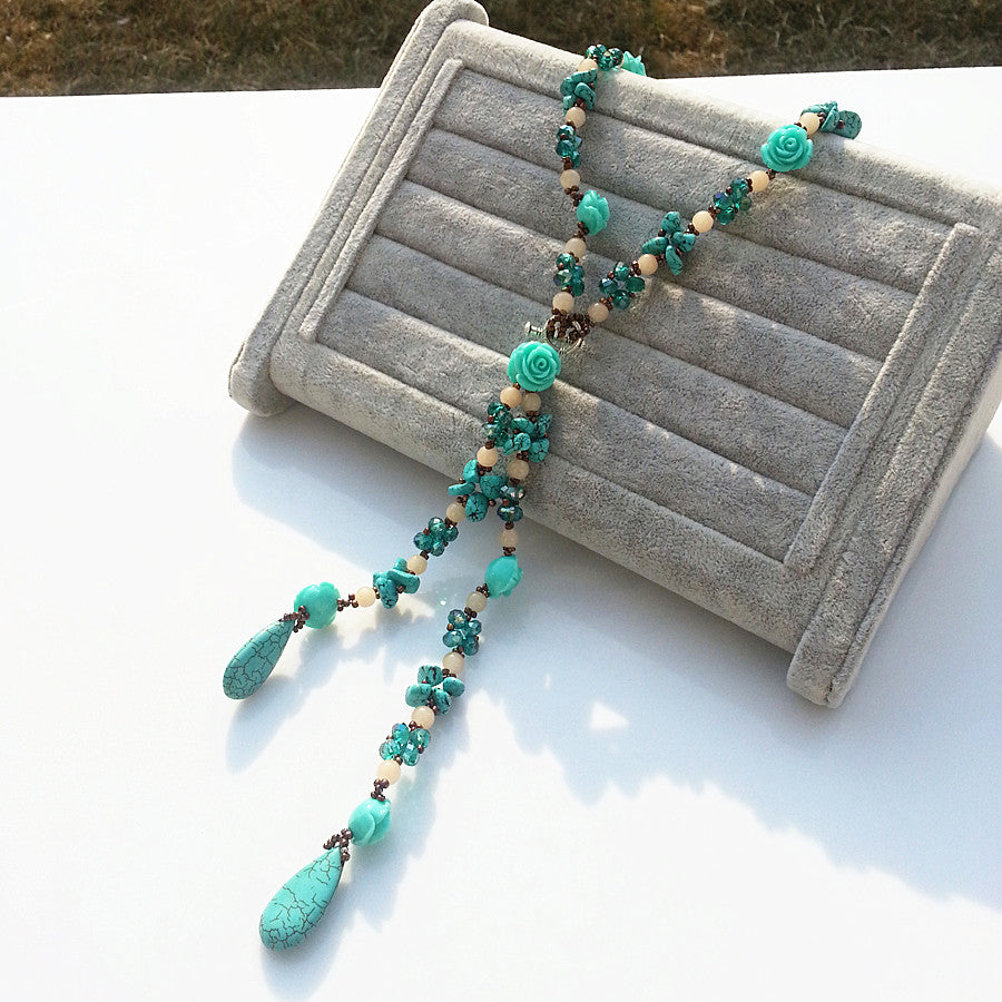 Bohemian style women calaite turquoises stone