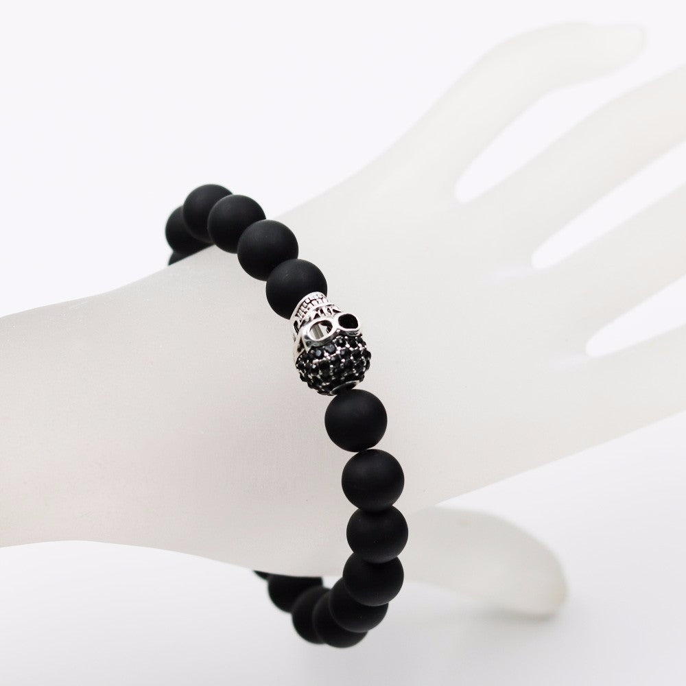 Muffiy Brand Black Matte Obsidian Beads Necklace