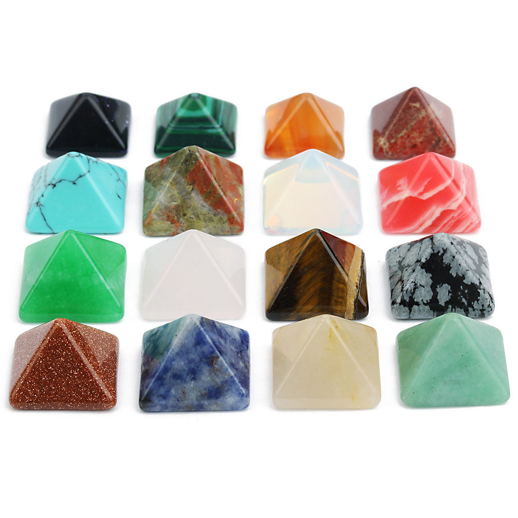 14MM Mini Quartz Crystal Piramide Stone Chakra Healing