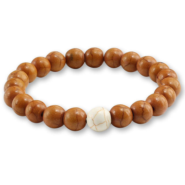 Fashion Blue Turquoises Couple Distance Bracelet