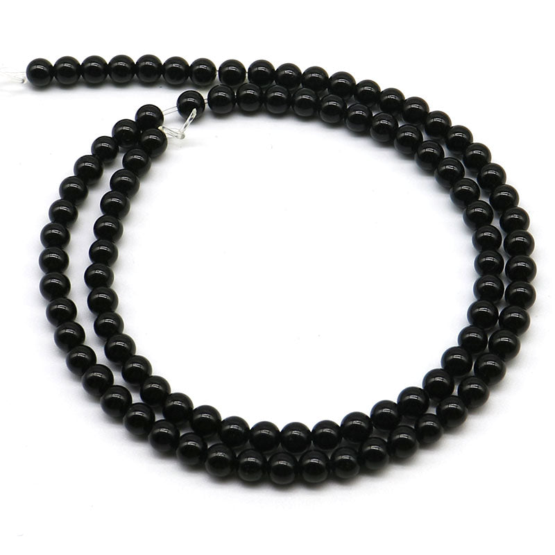 4mm 6mm 8mm High quality Natural Stone beads Pretty Black Onyx