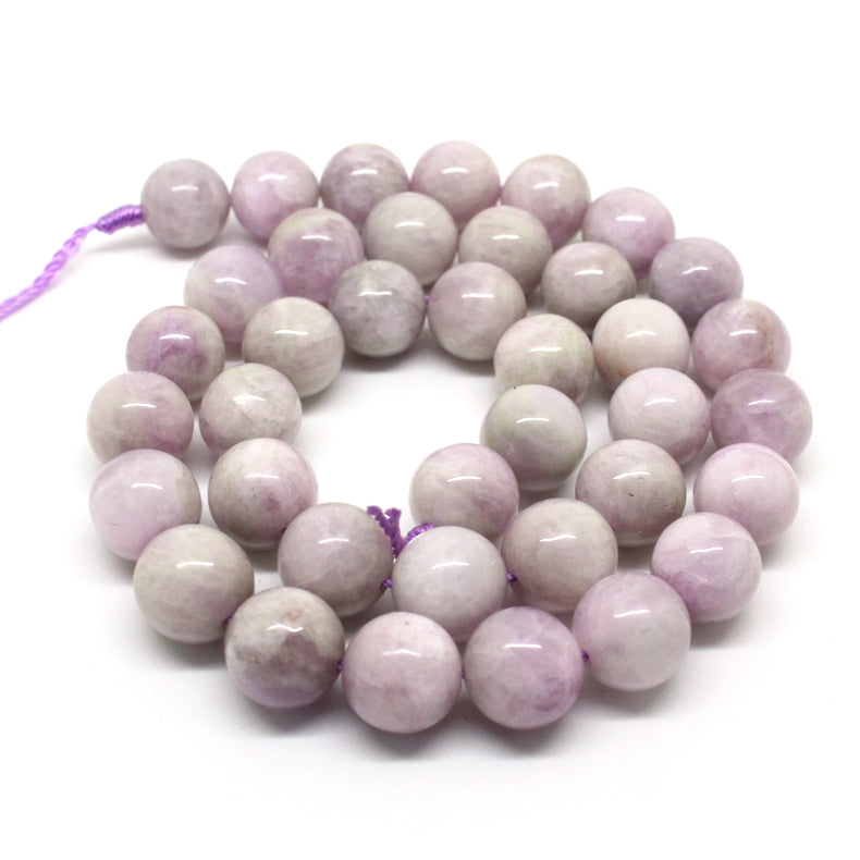 Natural Kunzite Stone Round Beads For Jewelry