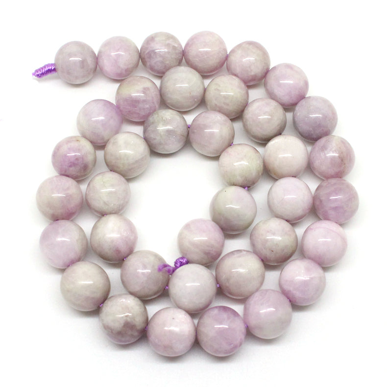 Natural Kunzite Stone Round Beads For Jewelry
