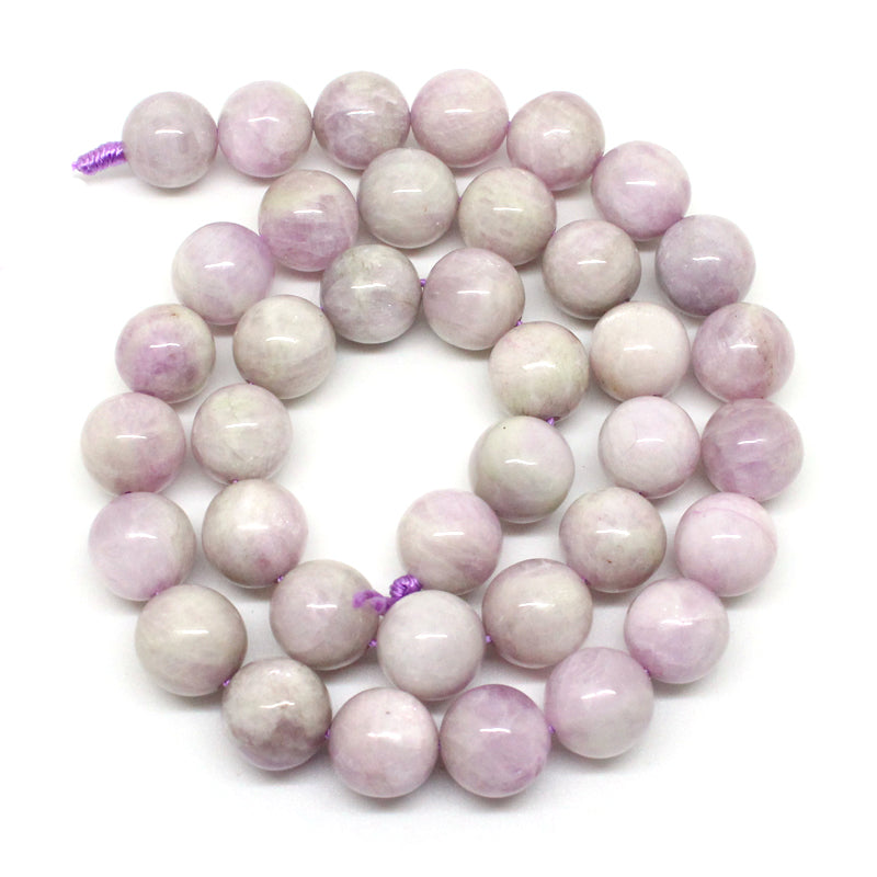 Natural Kunzite Stone Round Beads For Jewelry