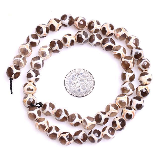Gem-inside 8mm Faceted Fire Agates