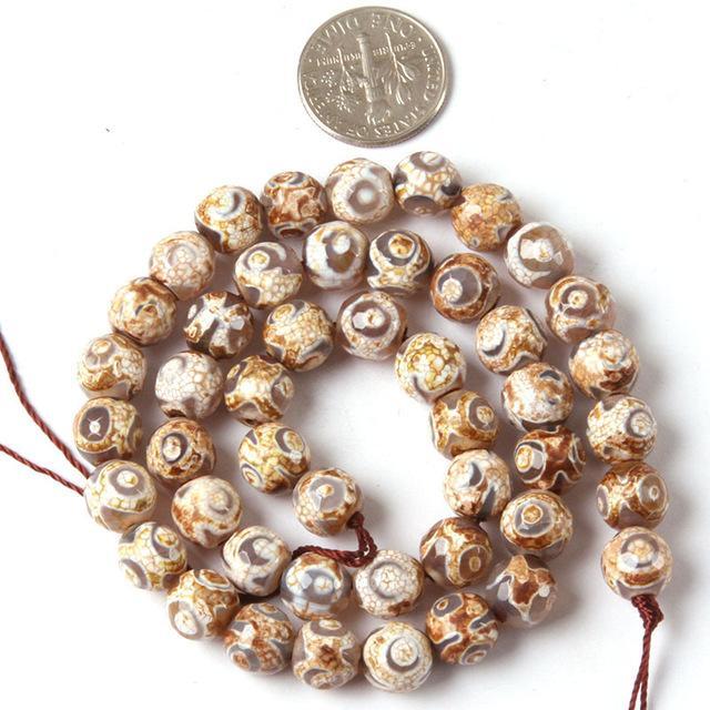Gem-inside 8mm Faceted Fire Agates