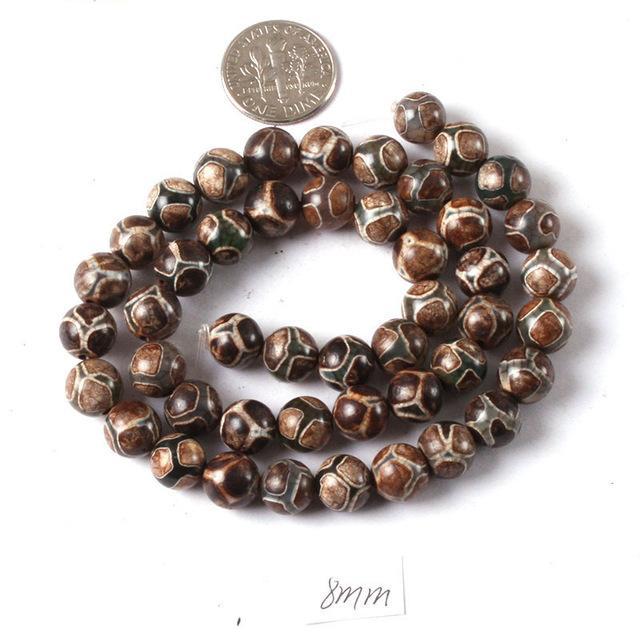 Gem-inside 8mm Faceted Fire Agates