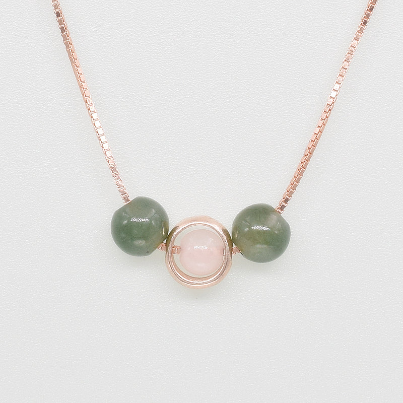 Love Stones Natural Rose Quartz Chokers Necklaces