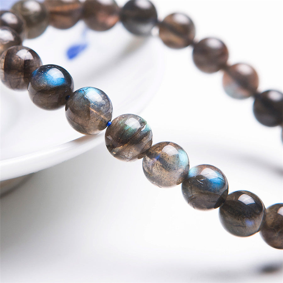 Natural Rainbow Lights Labradorite Stretch Bracelets