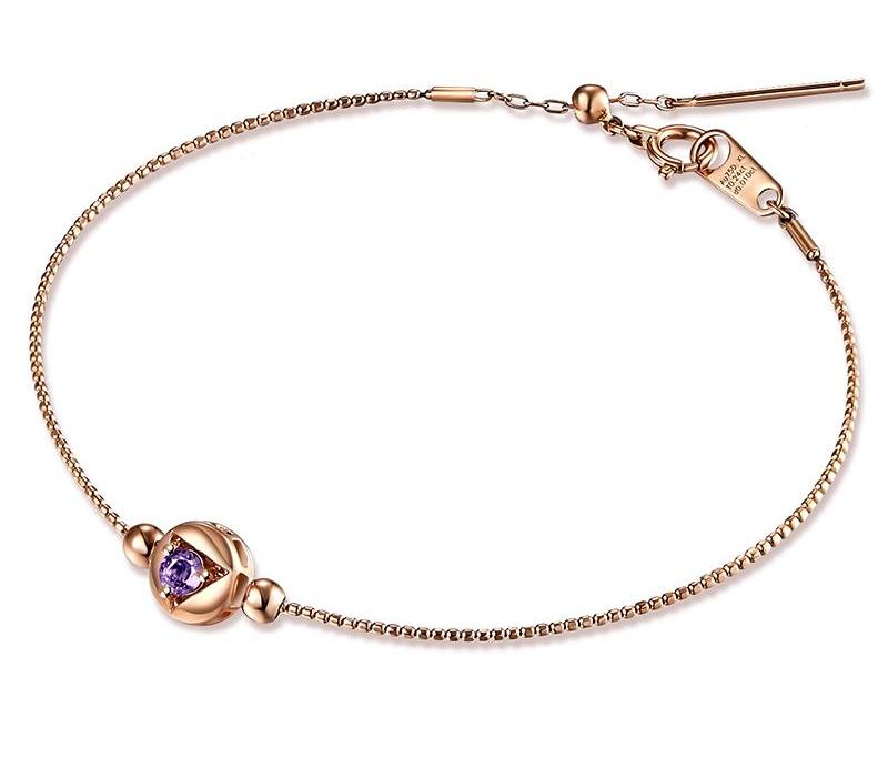 Rose Gold Bracelets Natural Amethyst Bracelet