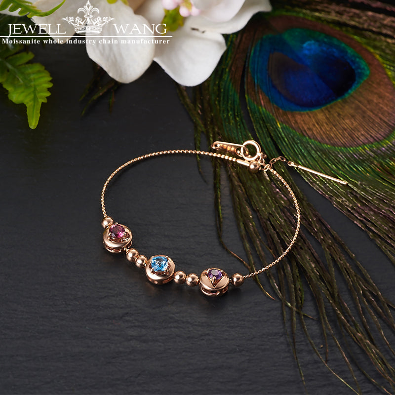 Rose Gold Bracelets Natural Amethyst Bracelet