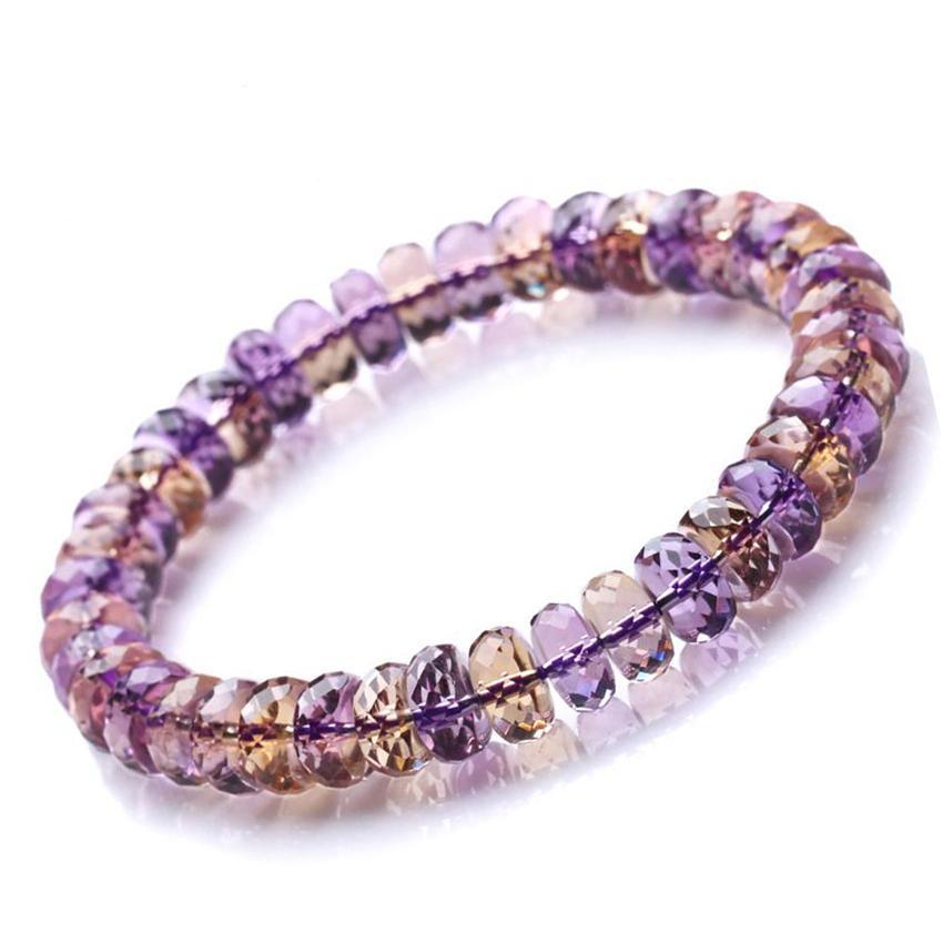 Crystal Amethyst Bracelet Femme Corner Cut Jewelry