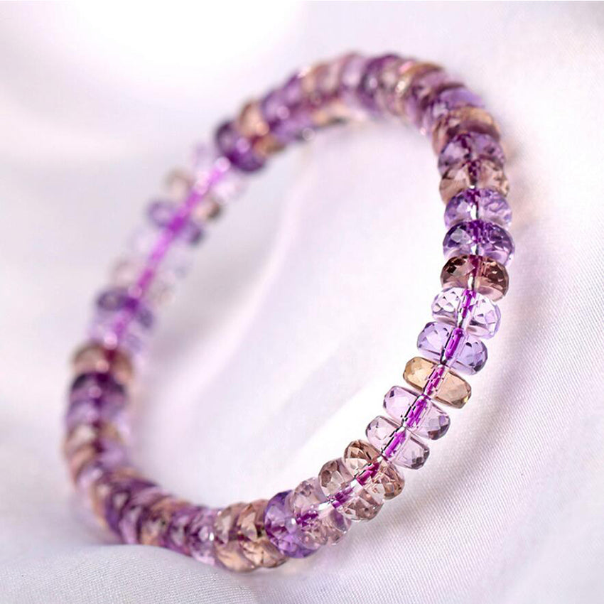 Crystal Amethyst Bracelet Femme Corner Cut Jewelry