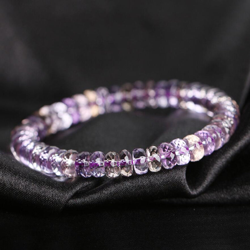 Crystal Amethyst Bracelet Femme Corner Cut Jewelry