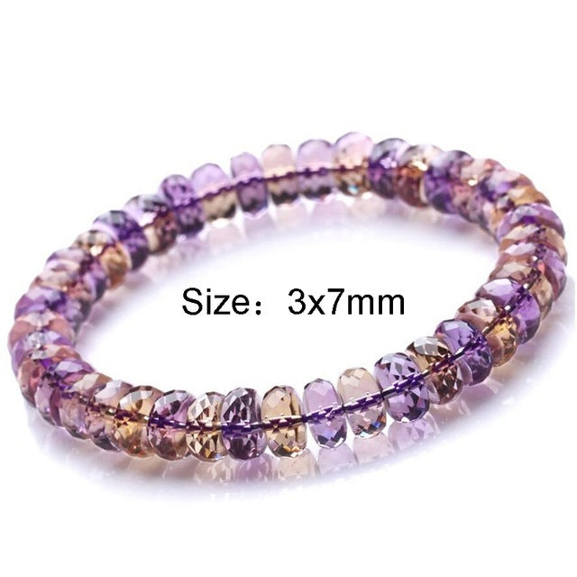 Crystal Amethyst Bracelet Femme Corner Cut Jewelry