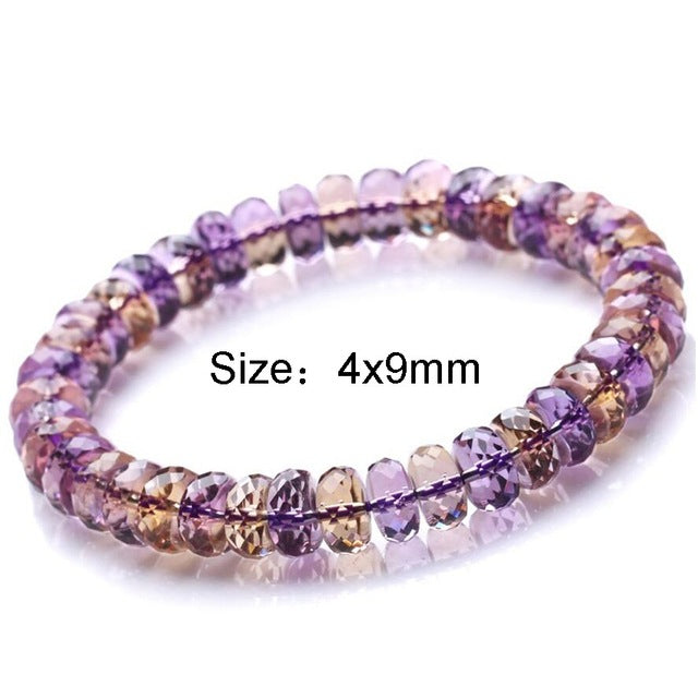 Crystal Amethyst Bracelet Femme Corner Cut Jewelry