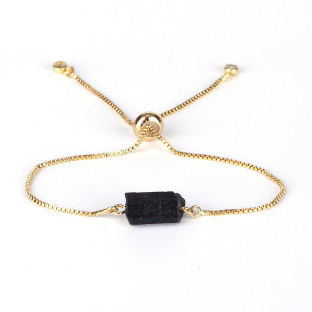 Eye Adjustable Healing Stone Link Bracelets