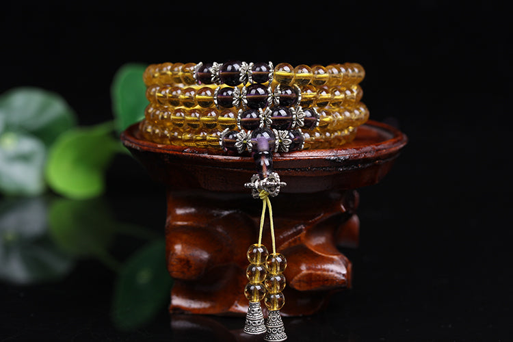Compose Citrine Beaded  Bracelet Brazic Prayer Beads