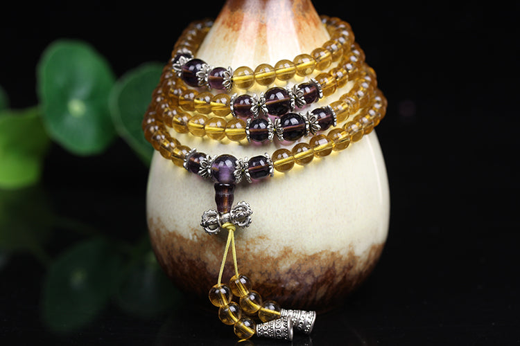 Compose Citrine Beaded  Bracelet Brazic Prayer Beads
