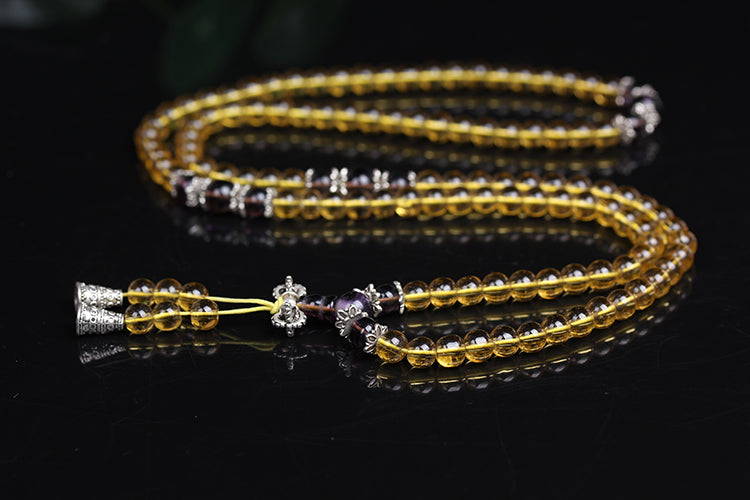 Compose Citrine Beaded  Bracelet Brazic Prayer Beads