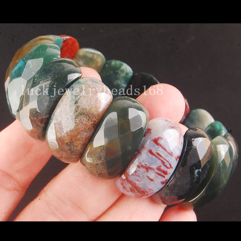 Jewelry Beautiful Faceted Carnelian Half Moon