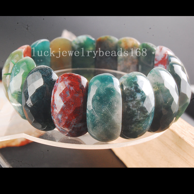Jewelry Beautiful Faceted Carnelian Half Moon