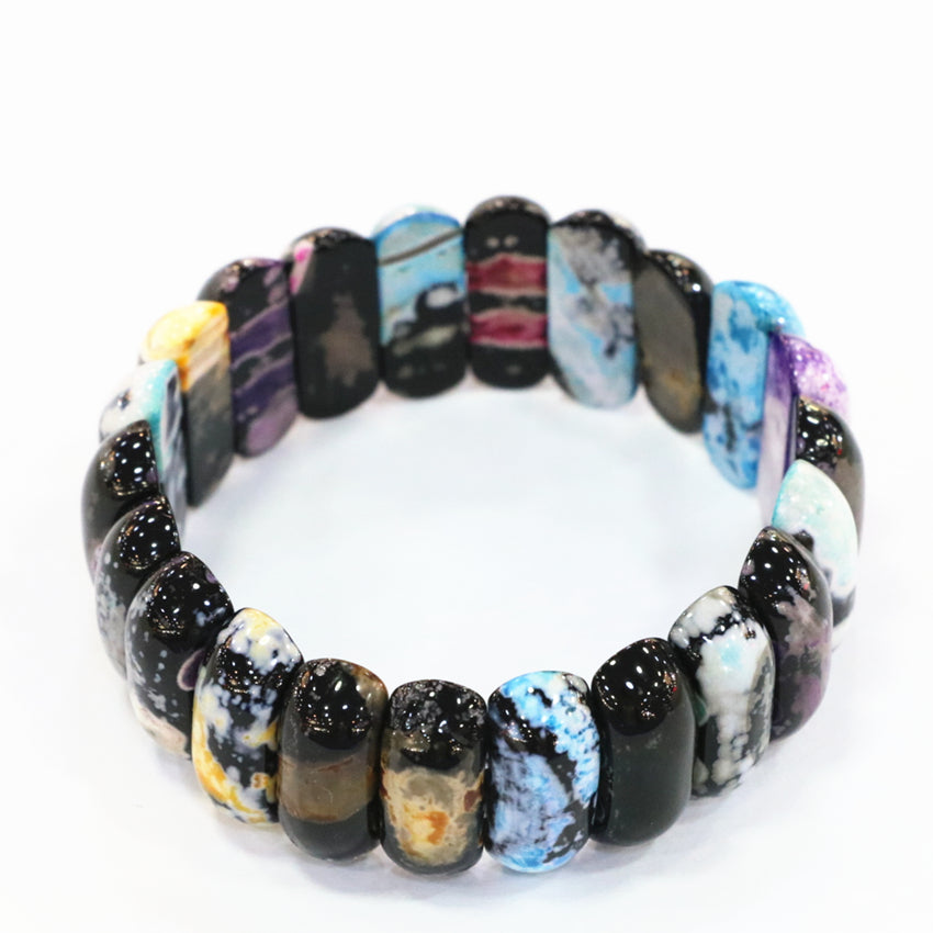 Natural Stone Beads Bracelet Charm Geometry