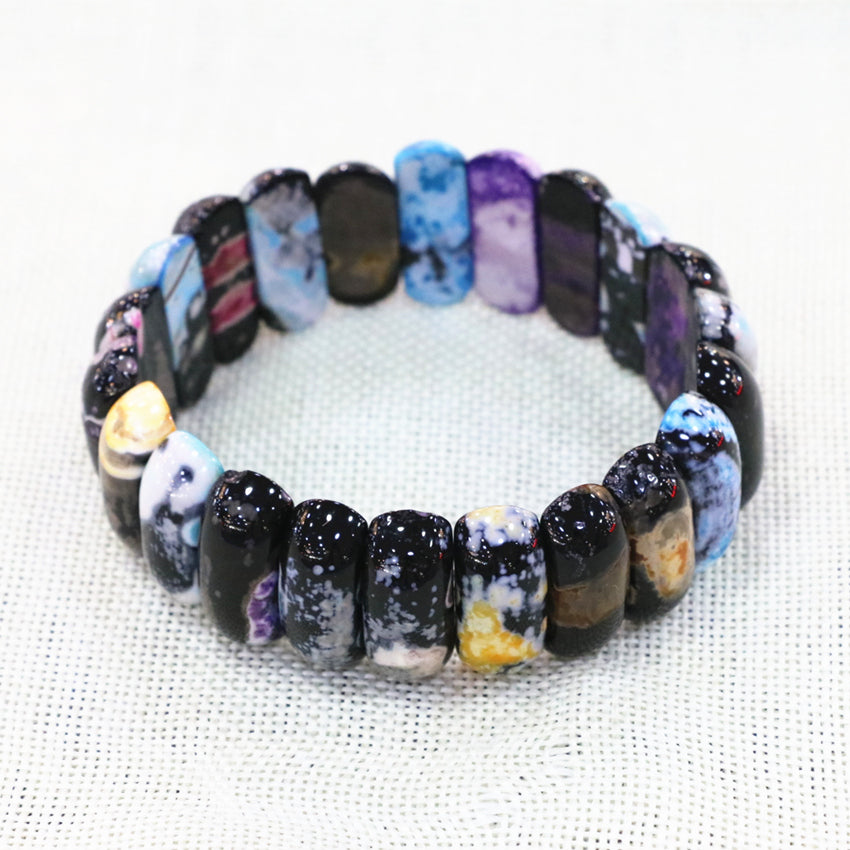 Natural Stone Beads Bracelet Charm Geometry