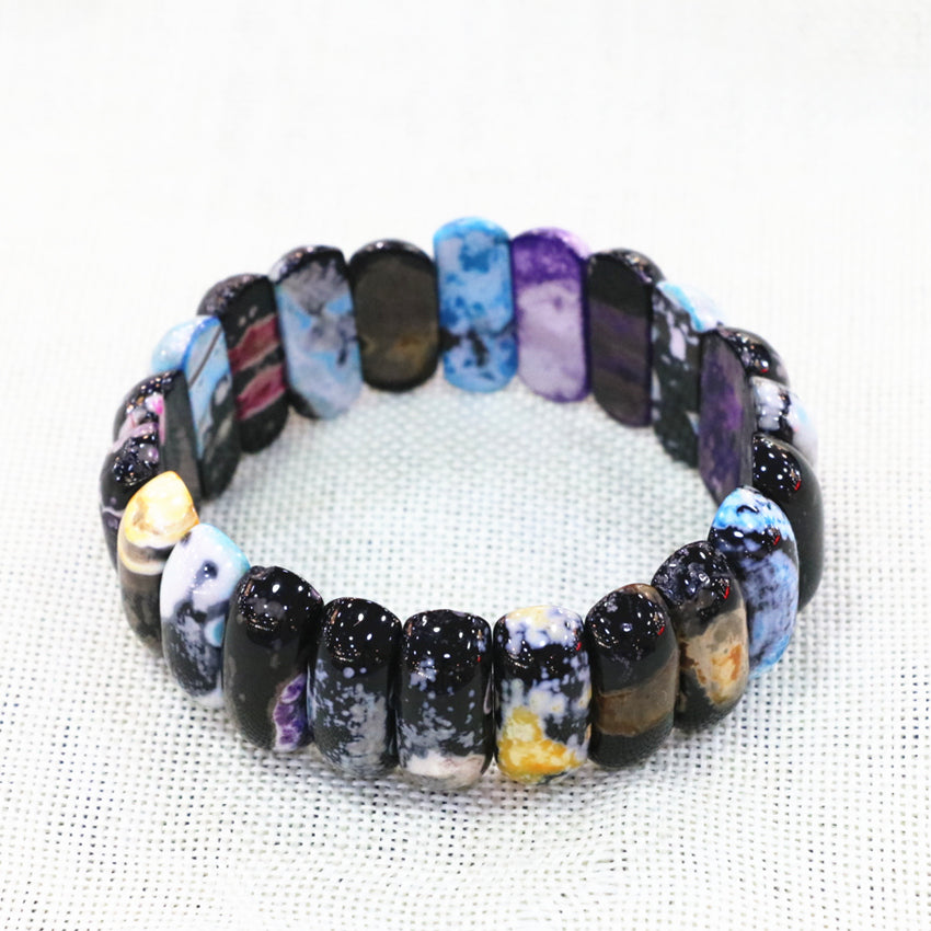 Natural Stone Beads Bracelet Charm Geometry