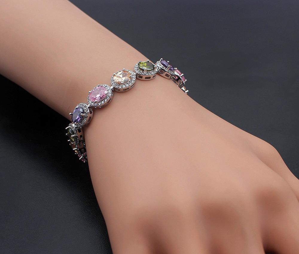 Morganite Peridot Kunzite Silver Bracelets