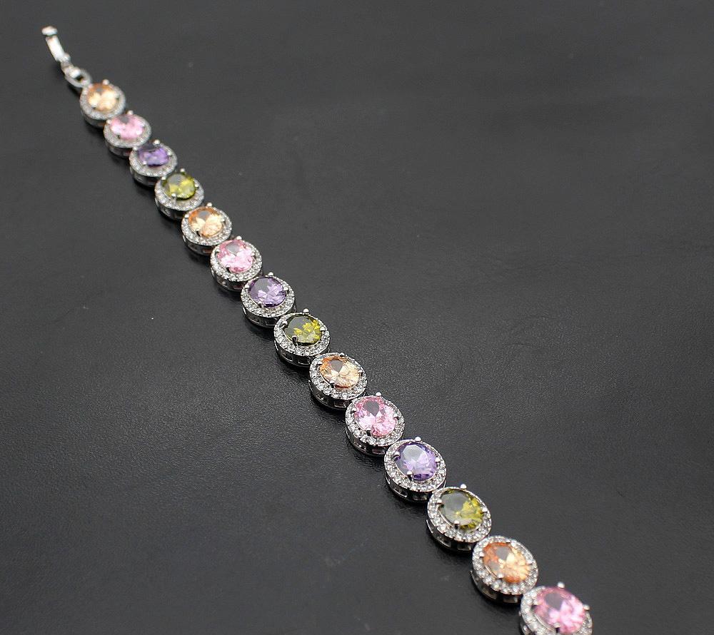Morganite Peridot Kunzite Silver Bracelets