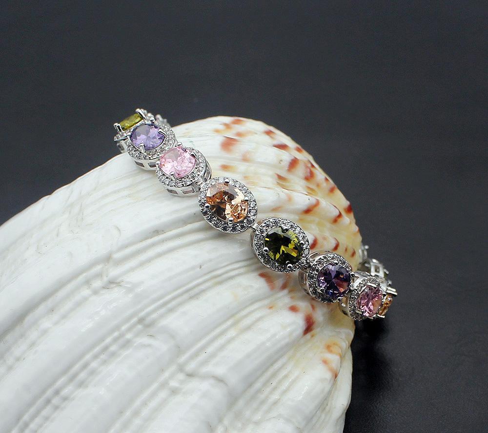 Morganite Peridot Kunzite Silver Bracelets