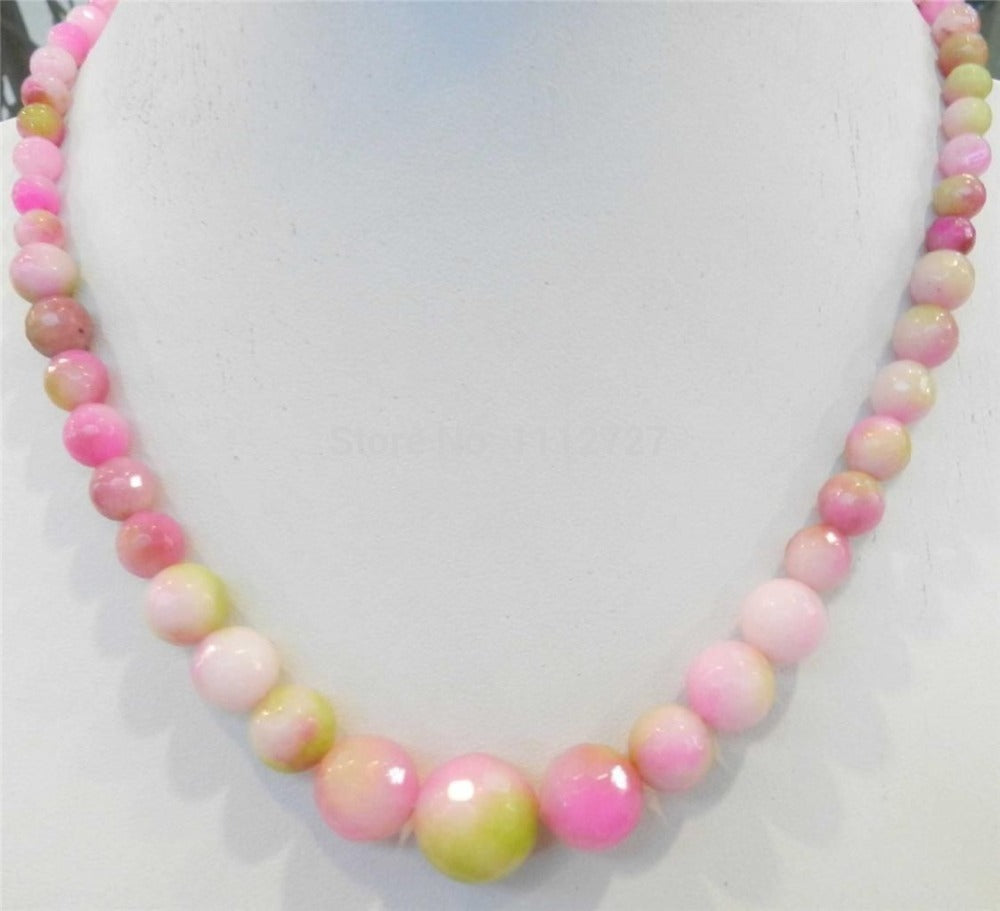 Kunzite Round Beads Necklace Hand Made Jewelry