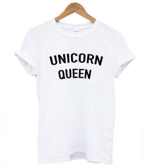 Women T shirt Unicorn Queen Pink Letters Print Cotton Casual Funny Shirt For Lady